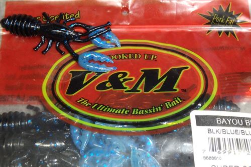 V&M Bait BAYOU BUG#BLK/BLUE CLAW